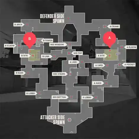 Corrode Detailed map in Valorant