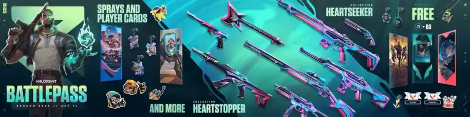 Pase de batalla del Acto 6 de la temporada 2025 de Valorant