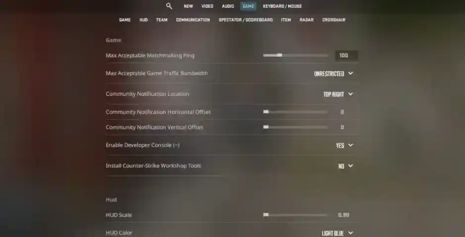 CS2 Game Settings