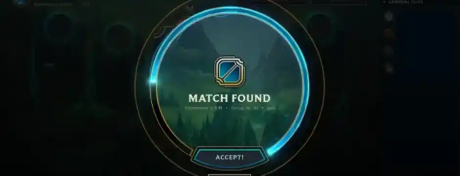LoL match found screen